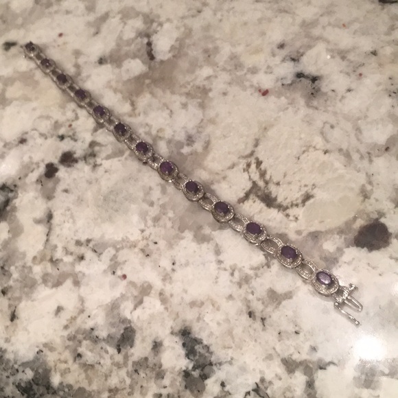 Purple and diamond bracelet - Picture 3 of 6